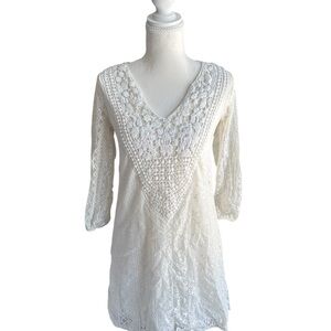 Xhilaration cream lace boho dress